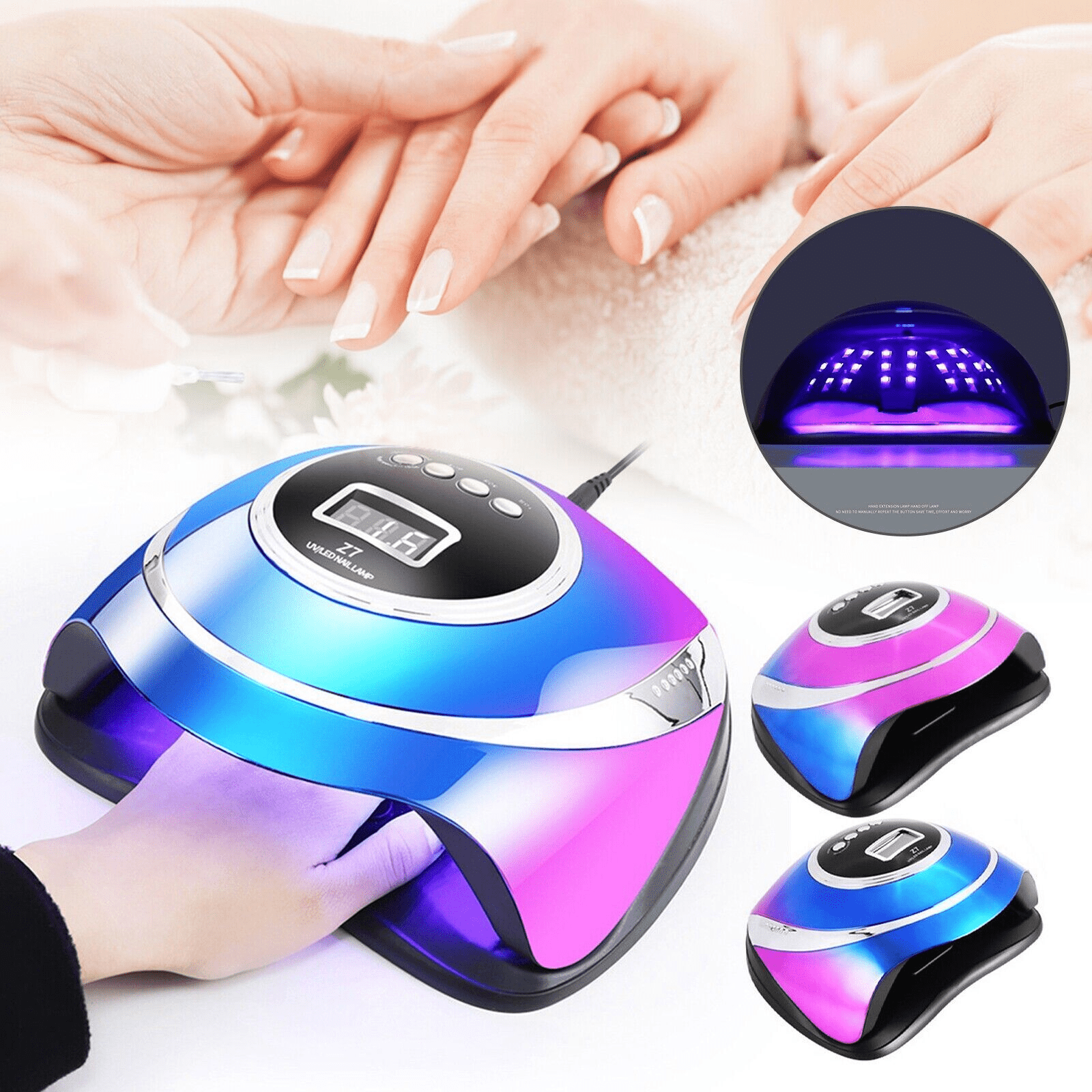 Професионална печка за нокти Z7, 180W с 57 LED светлини - Atron Професионална печка за нокти Z7, 180W с 57 LED светлини - Atron